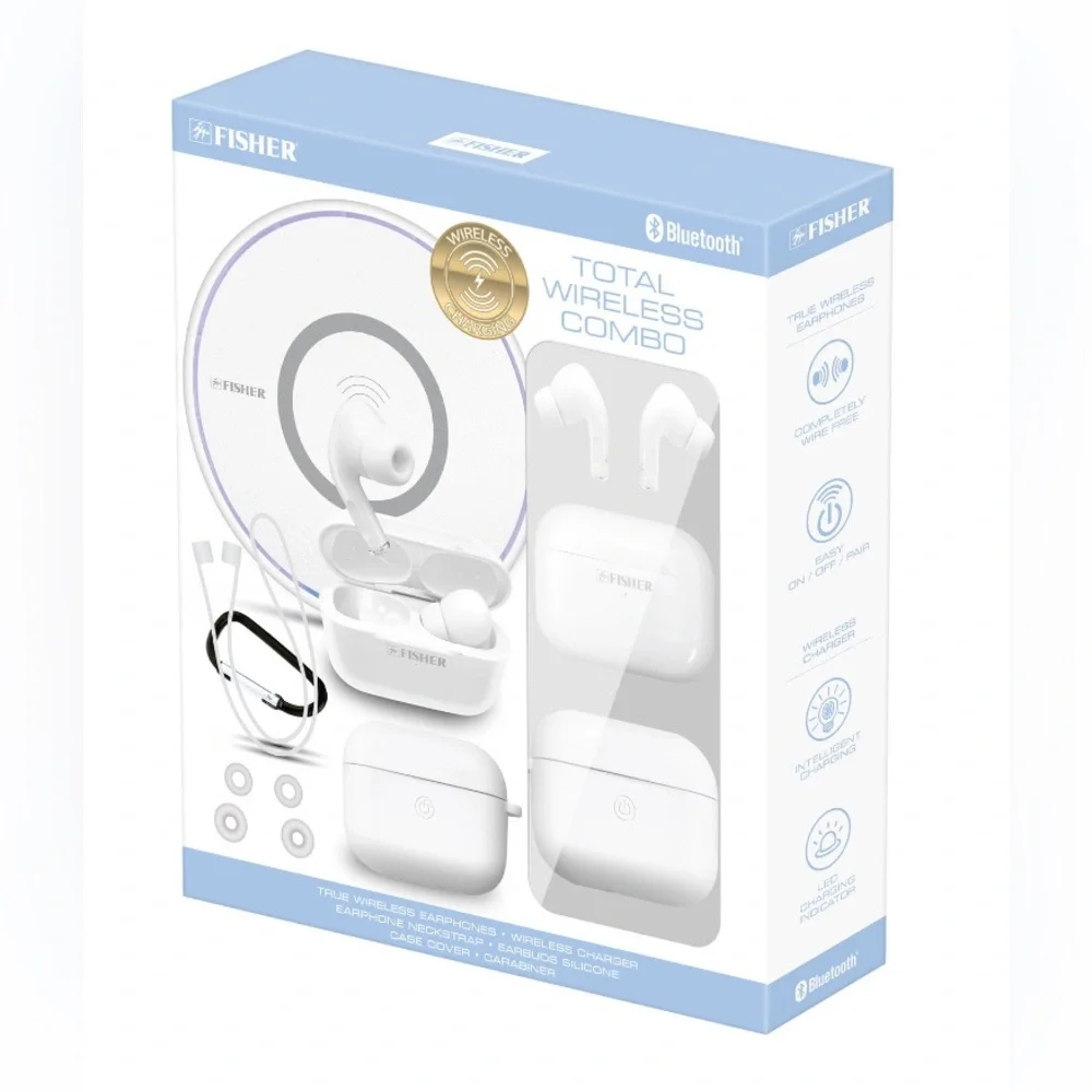 Fisher Total Wireless Combo Bluetooth Earbuds